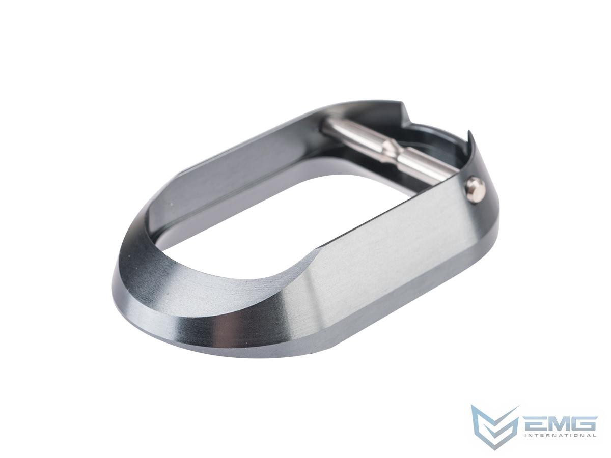 EMG CNC Aluminum "Type 1" Flared Magwell for Tokyo Marui Hi-CAPA Gas Blowback Airsoft Pistols (Color: Stainless Grey)