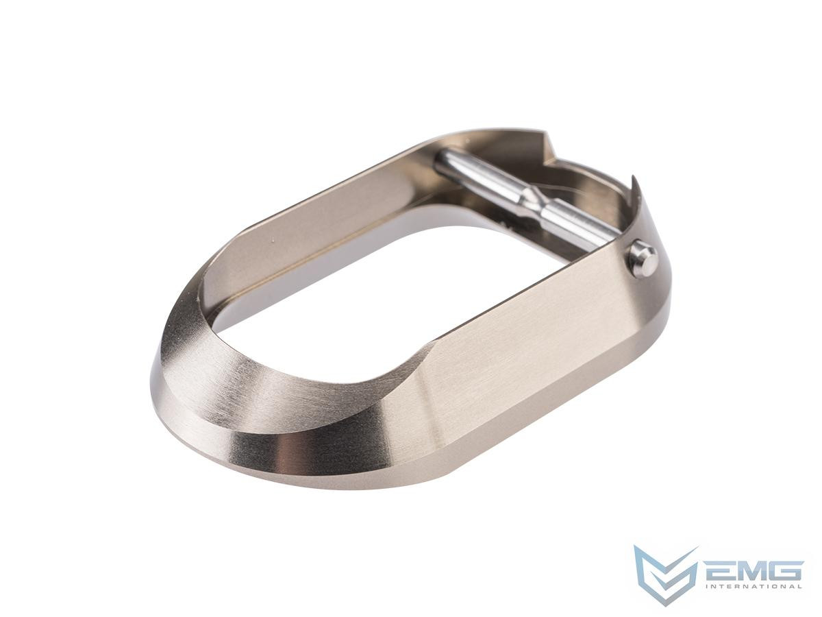 EMG CNC Aluminum "Type 1" Flared Magwell for Tokyo Marui Hi-CAPA Gas Blowback Airsoft Pistols (Color: Titanium Grey)