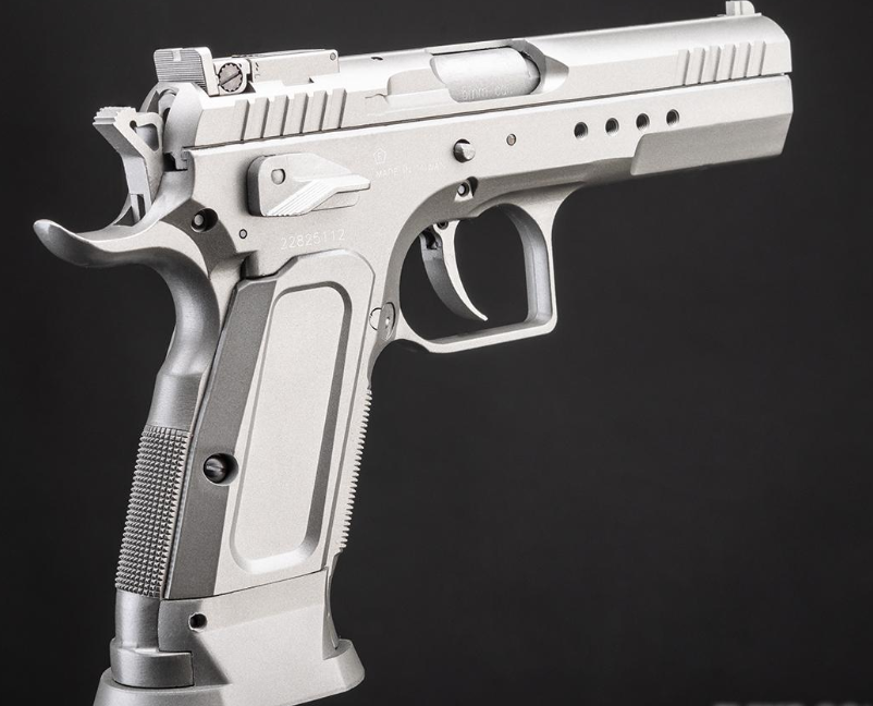 Cybergun Tanfoglio Licensed Limited Edition Custom Airsoft GBB Pistol by KWC (Model: Pistol / Silver)