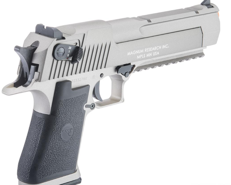 Cybergun Magnum Research Licensed Select Fire Desert Eagle CO2 Gas Blowback Airsoft Pistol by KWC (Color: Grey w/ Rail / Gun Only)