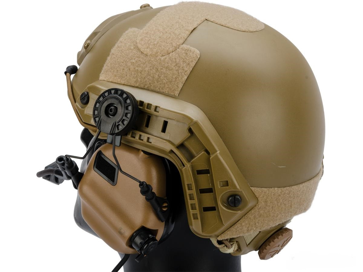 Earmor M32H MOD3 Tactical Communication Hearing Protector for ARC FAST MT Helmets (Color: Coyote Brown)