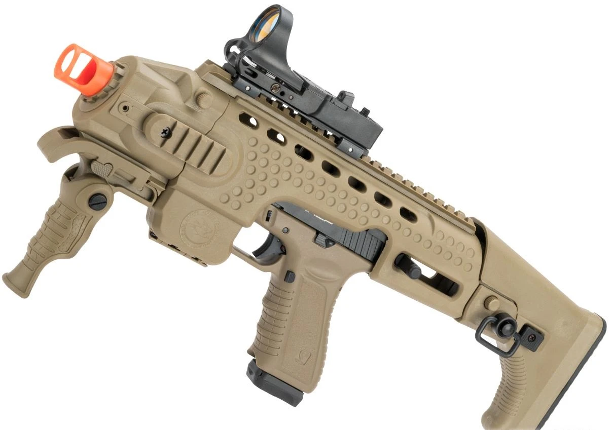 APS Action Combat Carbine Conversion Kit for APS ACP Airsoft Pistols (Color: Dark Earth)