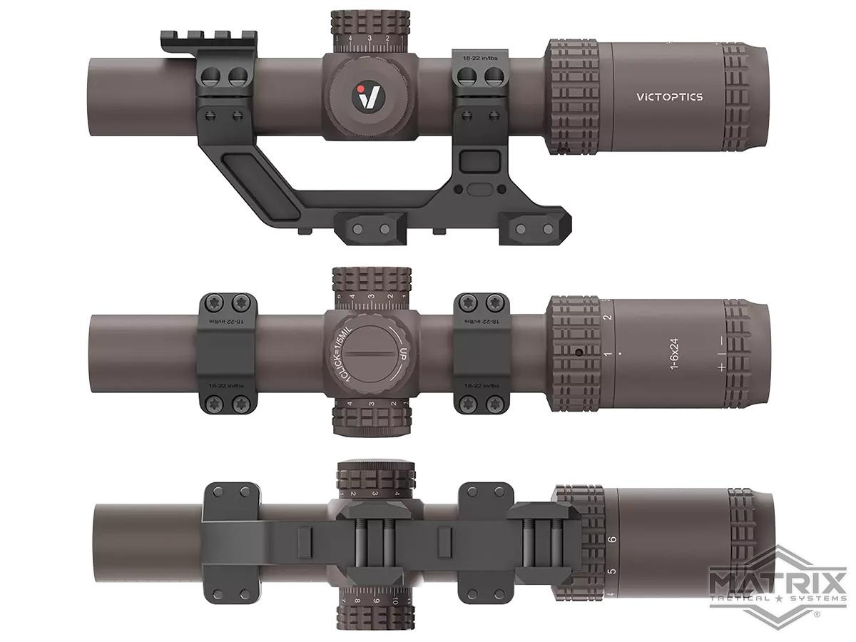 Matrix S6 1-6x24 LPVO SFP Rifle Scope w/ High Picatinny Mount - Vector Optics (Color: Coyote-Dark Earth)