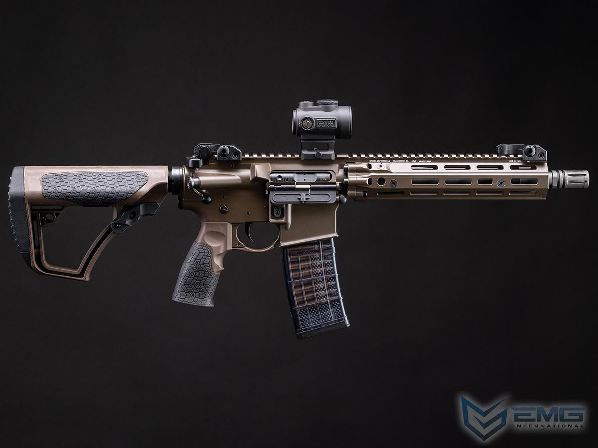 EMG x Daniel Defense DDM4 RIII CGS Series Gas Blowback Airsoft Rifles - CYMA (Model: MK18 / FDE)