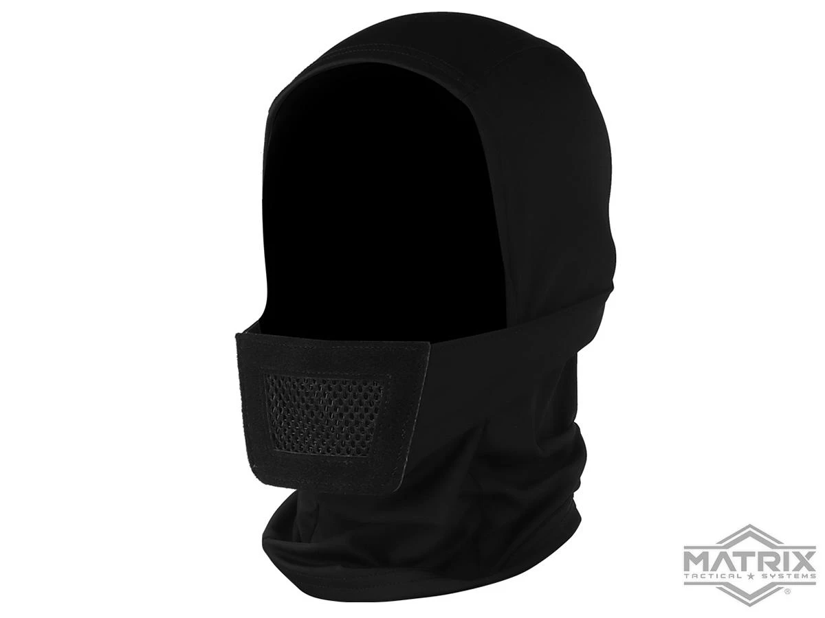 Matrix Knight Balaclava Headgear w/ Mesh Mouth Protector (Color: Black)