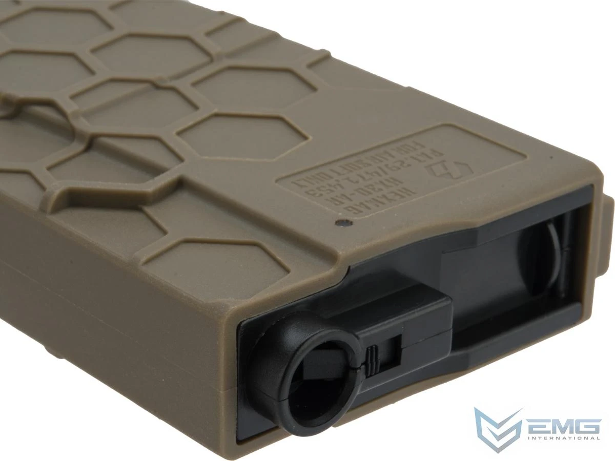 EMG Helios x Hexmag 300rd Polymer Flash Magazine for M4 / M16 Series Airsoft AEG Rifles (Color: Dark Earth / Single)