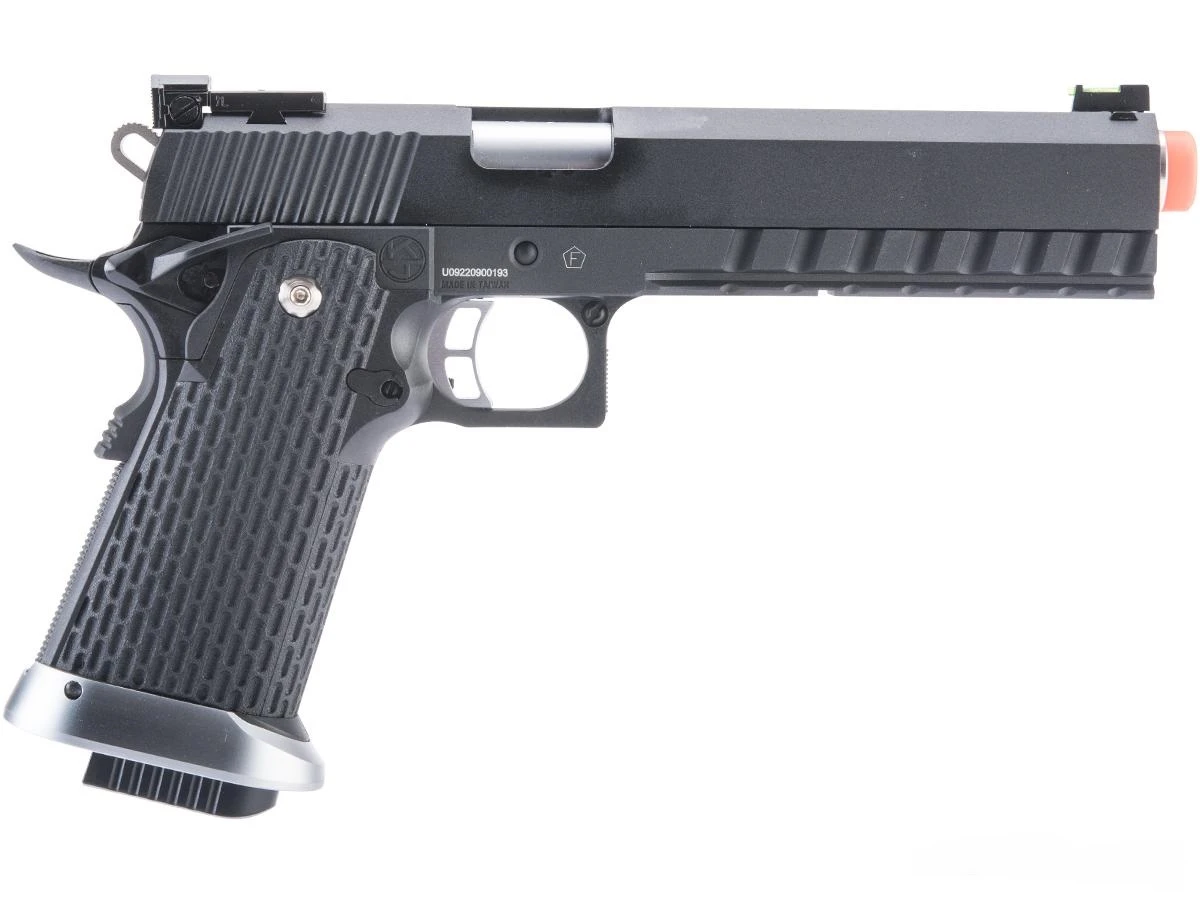 Cybergun x Colt Rail Concept Hi-CAPA Gas Blowback Airsoft Pistol - KJW (Model: Green Gas)