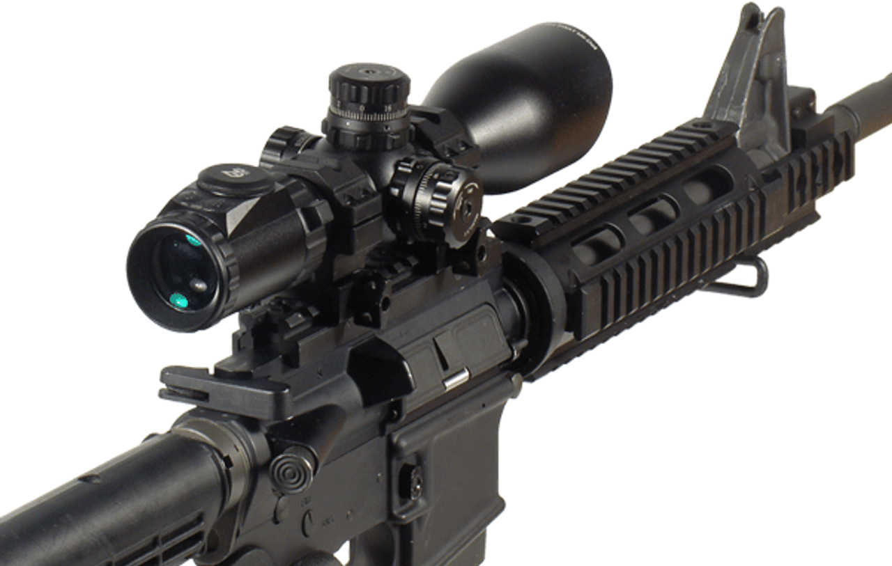 UTG 30mm SWAT 3-12X44 Compact IE Scope w/ AO Mil-dot, 36 Colors EZ-TAP, w/ MS Rings