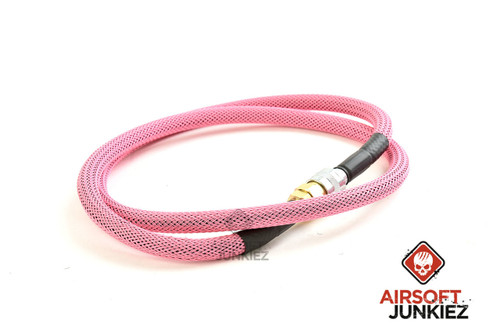 Airsoftjunkiez Heavy Weave Widebore Air Line 36" - Neon Pink