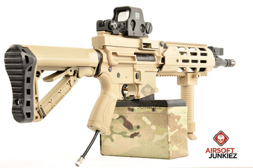 G G Cm16 Lmg Custom Hpa Tan Airsoftjunkiez Com