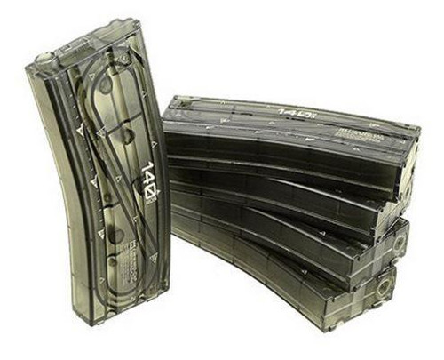 Ares M4/M16 Mid-Cap Magazine (140 Rounds - 5pcs - Transparent - MAG-B-004-TP Ares M4/M16 Mid-Cap Magazine (140 Rounds - 5pcs - Transparent - MAG-B-004-TP
