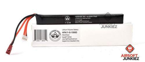 HPA LIPO 11.1v 1500mah Stick Battery