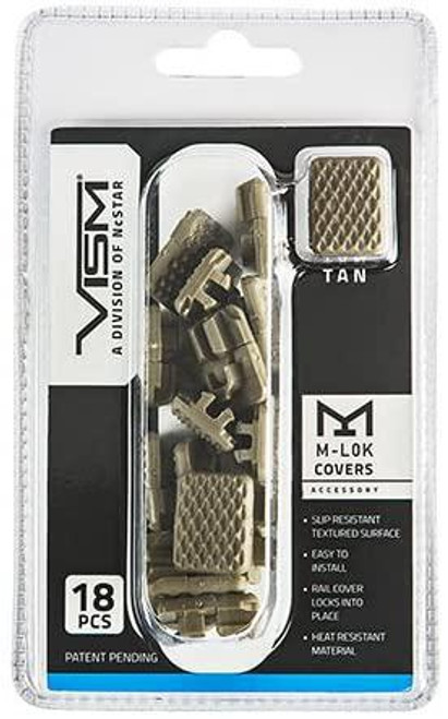 VISM M-lok Covers 18 pack (Black or Tan)