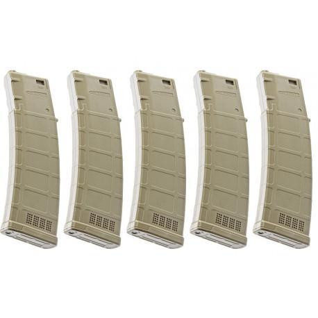Ares AMAG 170 Round Magazine Box of 5 - Tan - AirsoftJunkiez.com