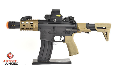 Specna Arms / Rock River Arms Licensed EDGE Series M4 AEG (Model: M4 PDW / 2-Tone Black and Tan SA-E10 / PDW Stock)