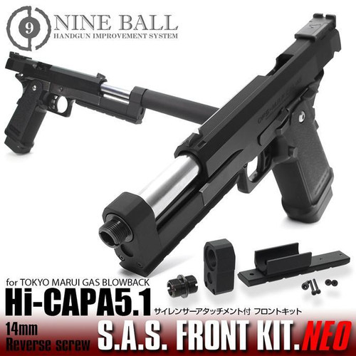Laylax Nine Ball Aluminum Custom S.A.S. NEO Front Kit for Tokyo Marui Hi-CAPA 5.1 Series GBB Pistols
