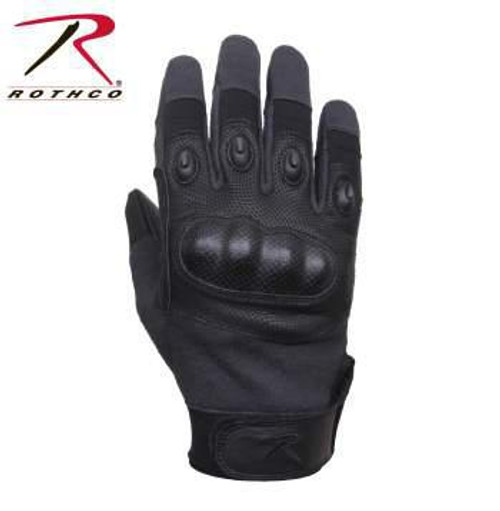 Rothco Carbon Fiber Hard Knuckle Cut/Fire Resistant Gloves | Black