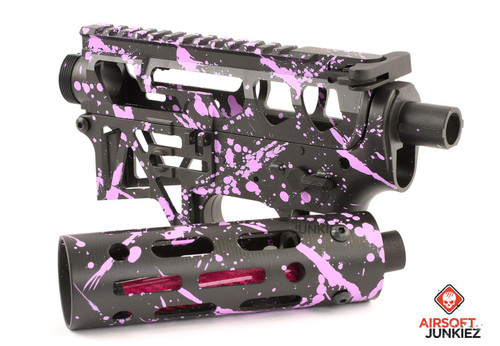 Mac Customs HPA Cerkote M4 Receiver kit - Black with Pink Splash