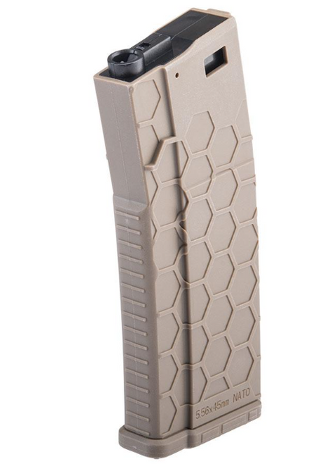 EMG Hexmag Licensed 230rd Polymer Mid-Cap Magazine for M4 / M16 Series Airsoft AEG Rifles (Color: Dark Earth / Single Magazine)