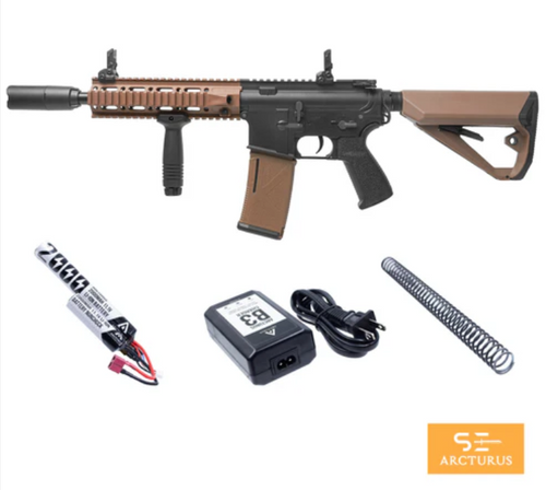 ARCTURUS LWT MK-II CQB 10" AEG SPORT Black-Tan Starter Pack ARC SE