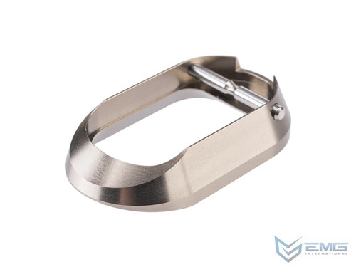 EMG CNC Aluminum "Type 1" Flared Magwell for Tokyo Marui Hi-CAPA Gas Blowback Airsoft Pistols (Color: Titanium Grey)