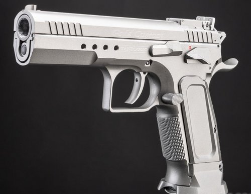 Cybergun Tanfoglio Licensed Limited Edition Custom Airsoft GBB Pistol by KWC (Model: Pistol / Silver)