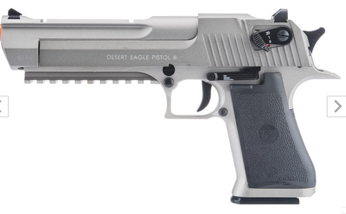 Cybergun Magnum Research Licensed Select Fire Desert Eagle CO2 Gas Blowback Airsoft Pistol by KWC (Color: Grey w/ Rail / Gun Only)