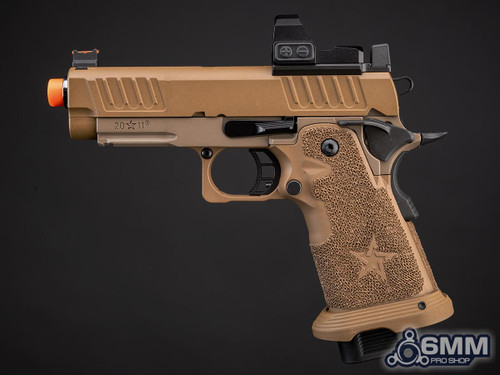 6mmProShop x Staccato C2 Compact 2011 Gas Blowback T8 Airsoft Pistol (Color: Tan / Green Gas / Gun Only)