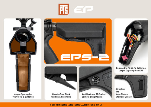 PTS EPS Enhanced Polymer Stock Tan - AirsoftJunkiez.com