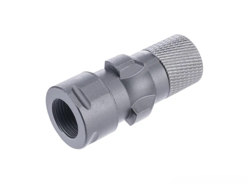 CYMA Threaded Tri Lug Flash Hider for MP5K / MP5 PDW Series Airsoft AEG Rifles (Model: Pinned Version)