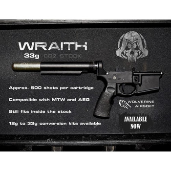 WOLVERINE AIRSOFT WRAITH PDW用ストックアッセンブリー Wolverine Airsoft 33g Wraith Stock - MTW Version - AirsoftJunkiez.com