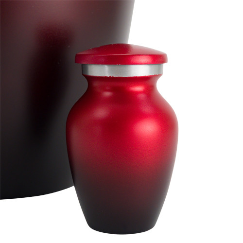 Rustic Red Urn Sunset Red Keepsake Urn for Ashes