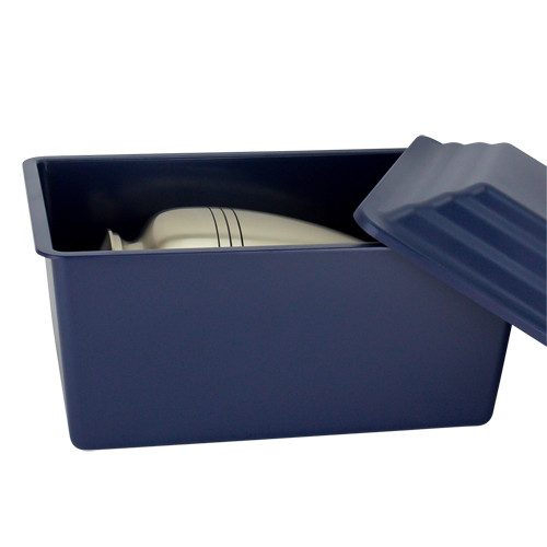 Basic Urn Vault - Navy Blue for Ground Burial