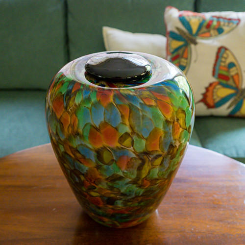 Serenade Hand Blown Glass Cremation Urn