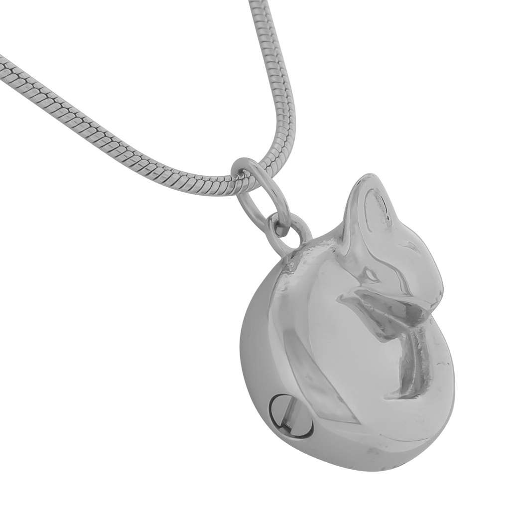 Sleeping Cat Cremation Jewelry Pet Ash Necklaces