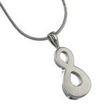 Infinity Cremation Jewelry Pendant - Back View