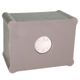 Claremont Cultured Marble Cremation Urn - Stone Gray - Bottom Opening Shown