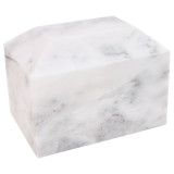 Alpha Ingot Soft White Genuine Marble Urn