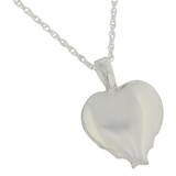 Heart Angel Wings Cremation Necklace - Backside Shown
