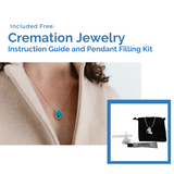 Blue Cylinder Cremation Jewelry