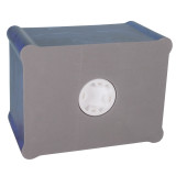 Claremont Cultured Marble Cremation Urn - Cobalt Blue - Bottom Opening Shown
