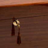 Devotion Walnut Memorial Chest Urn - Howard Miller - Close Up Detail Shown