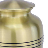 Classic Three Bands Urn in Gold - Extra Large - Close Up Detail Shown