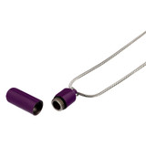 Purple Cylinder Cremation Jewelry - Opening