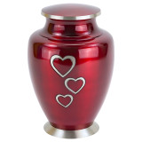 Loving Hearts Brass Cremation Urn