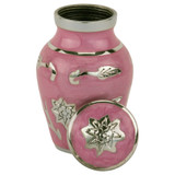 Grace Dark Pink Keepsake Urn - Shown with Lid Off