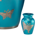 Classic Butterfly Keepsake Urn in Blue