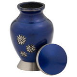 Flowers of Peace Keepsake Urn - Shown with Lid Off