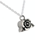 Small Rose Pendant and Necklace for Ashes