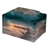 Fishing Panoramic Cremation Urn